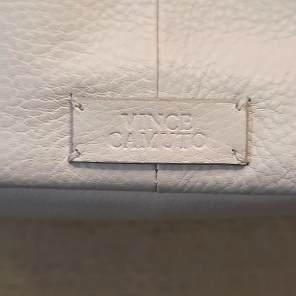 Vince Camuto "Lenka" Colorblock Leather Crossbody Bag, color White Swan, NWT - Picture 3 of 6